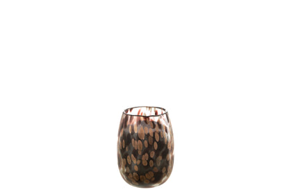 Geurkaars Mia Zwart/Mix Glas Small 90uur J-Line