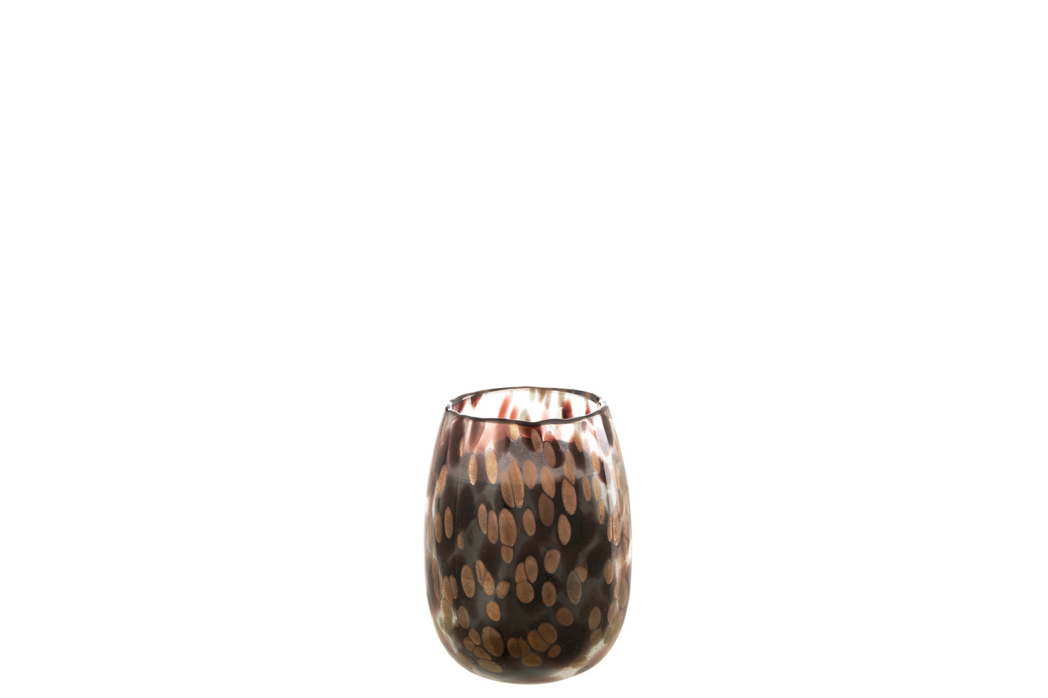 Geurkaars Mia Zwart/Mix Glas Small 90uur J-Line