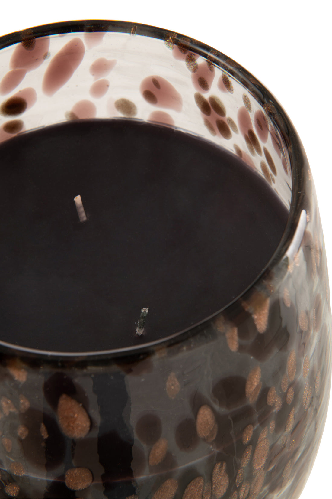 Geurkaars Mia Zwart/Mix Glas Medium 120uur J-Line
