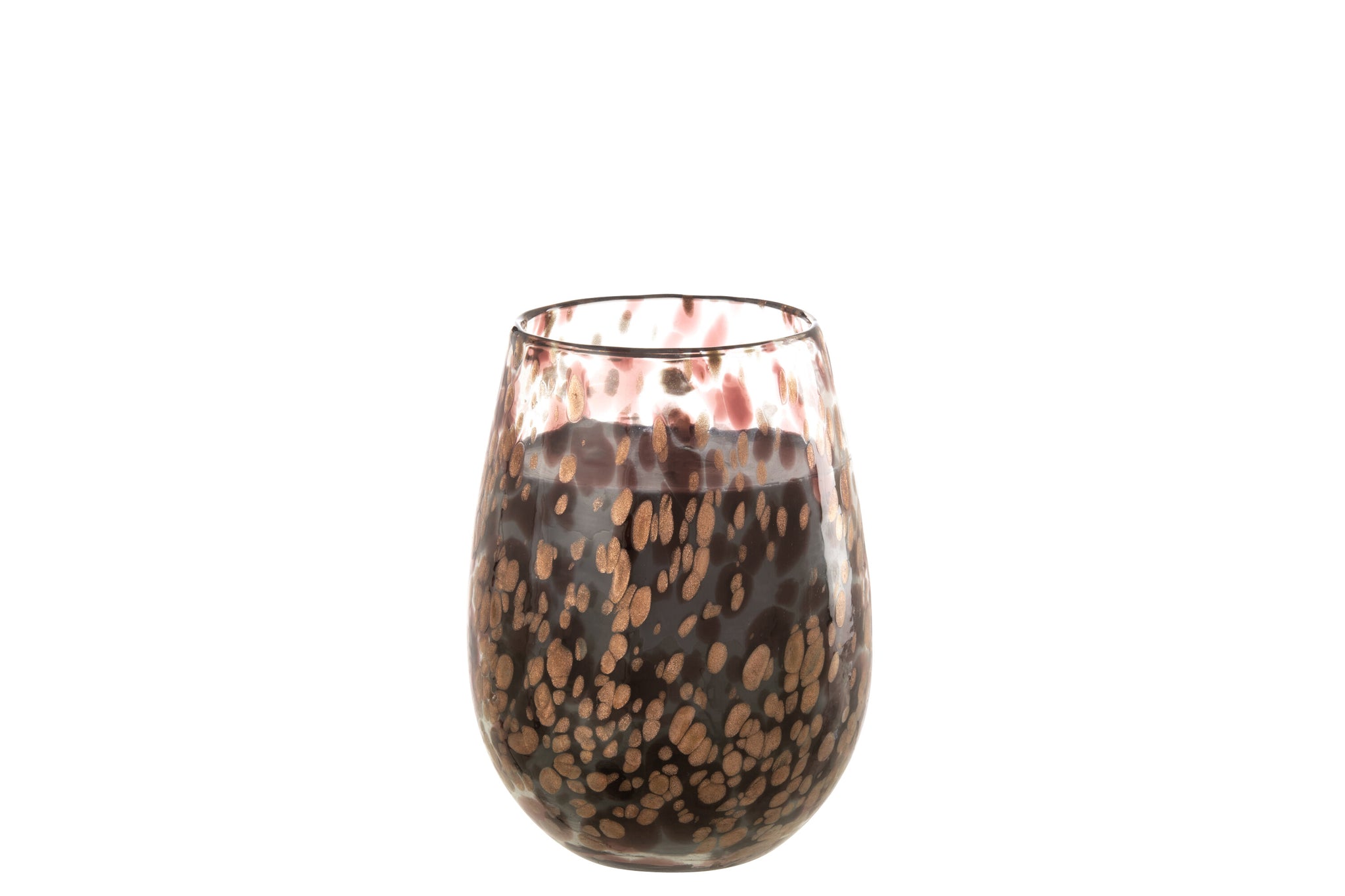 Geurkaars Mia Zwart/Mix Glas Medium 120uur J-Line