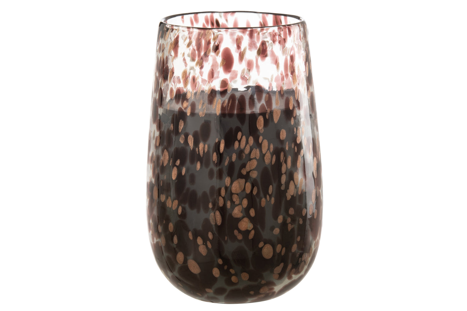 Geurkaars Mia Zwart/Mix Glas Large 230uur J-Line