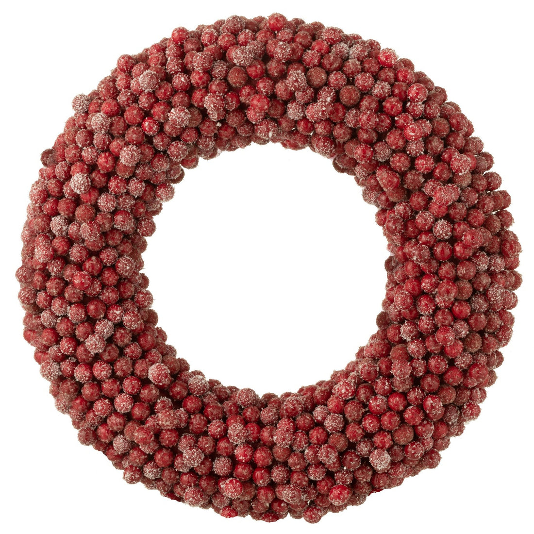 Krans Rond Bessen Plastiek Rood Large Ø45cm J-Line