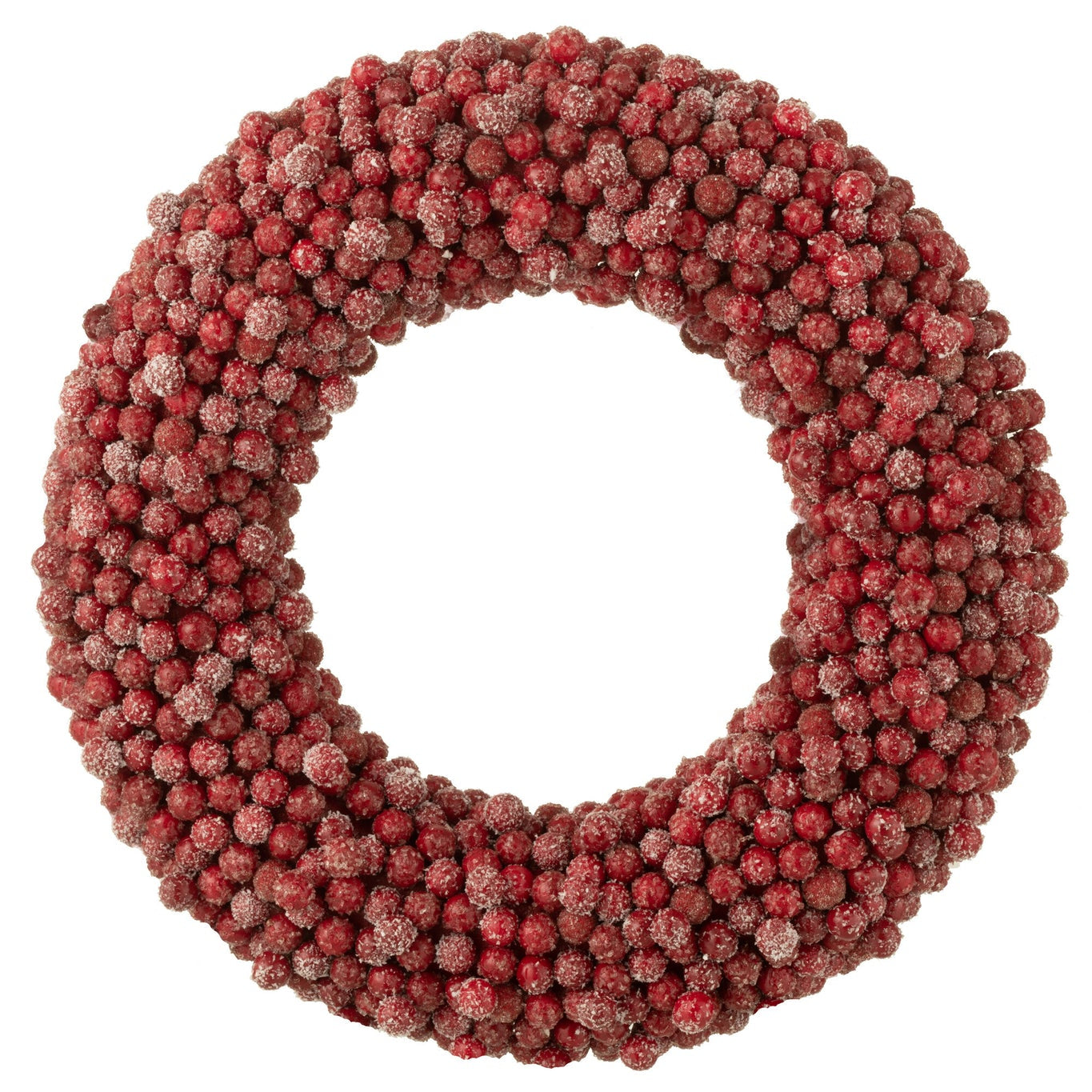 Krans Rond Bessen Plastiek Rood Large Ø45cm J-Line