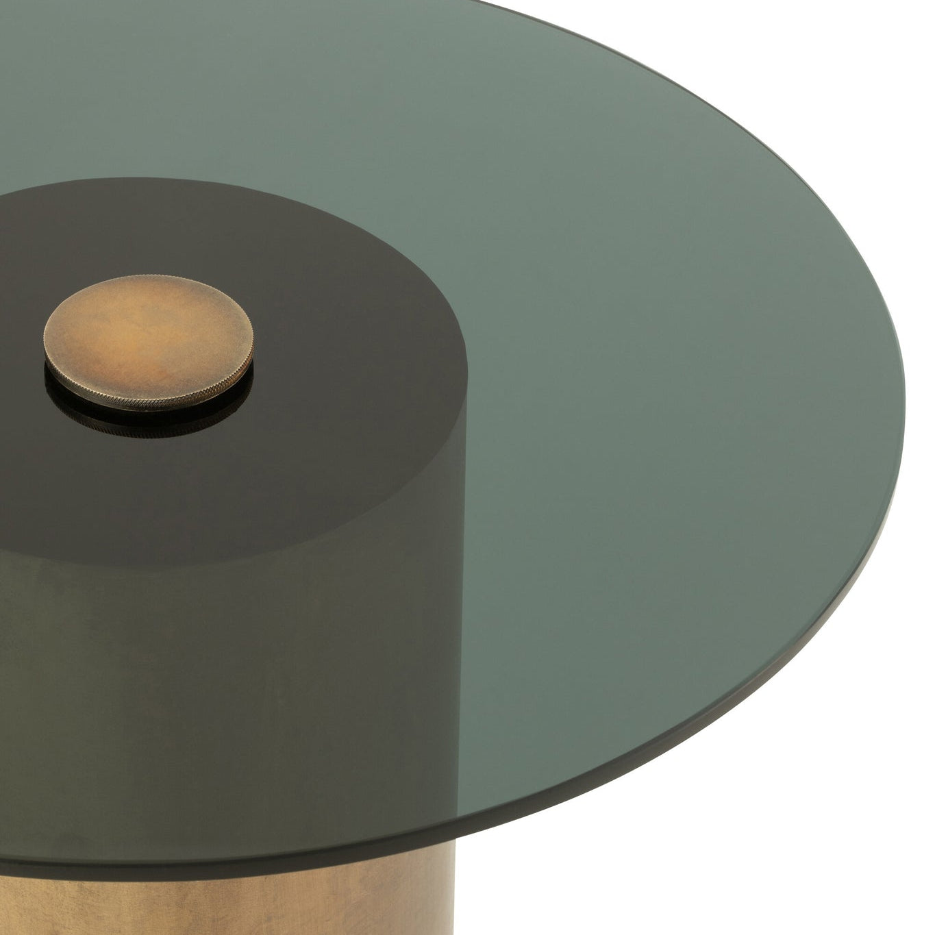 Bijzettafel Soni Ijzer/Glas Zwart/Brons J-Line