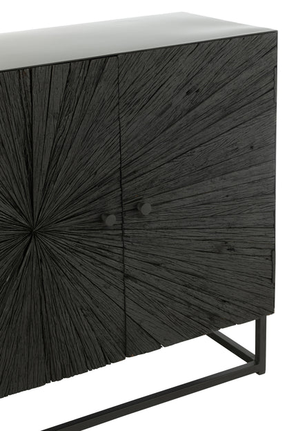 Buffetkast Shanil Hout/Ijzer Zwart J-Line