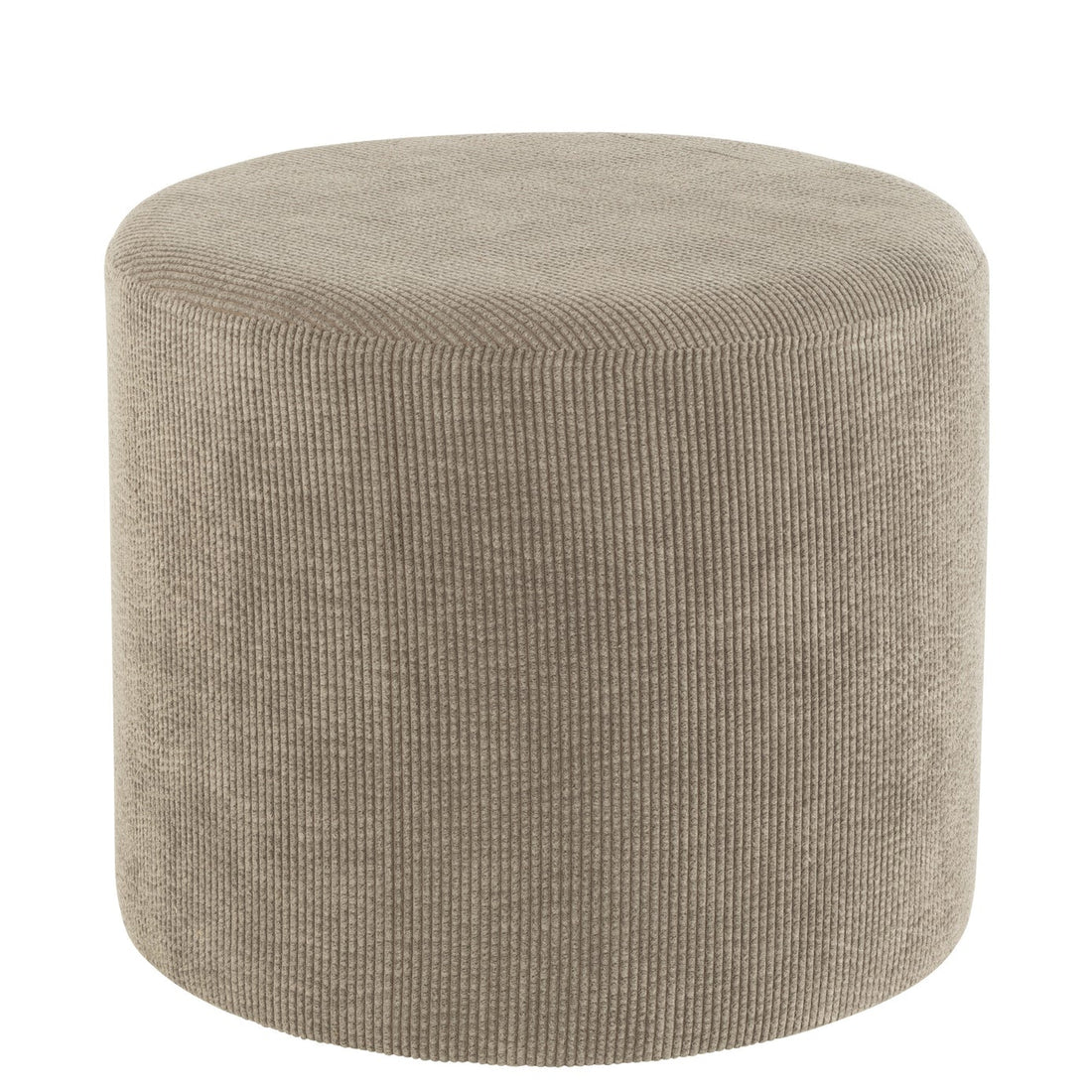 Poef Ribfluweel Grijs J-Line