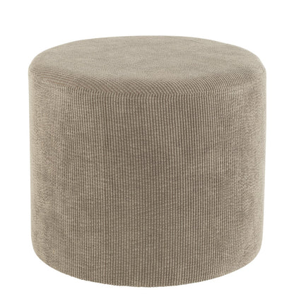 Poef Ribfluweel Grijs J-Line