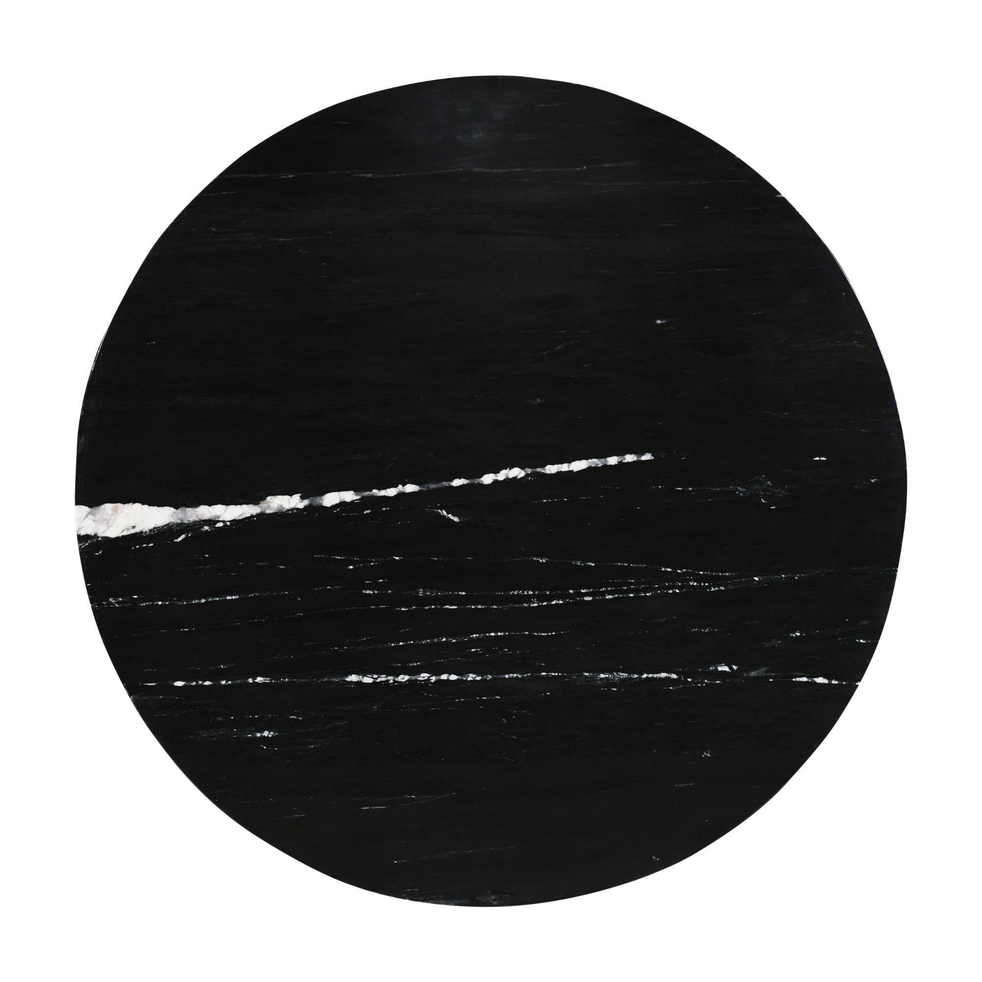 Diro Zwart Marmeren Salontafel Rond met Bolpoten PTMD