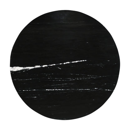 Diro Zwart Marmeren Salontafel Rond met Bolpoten PTMD