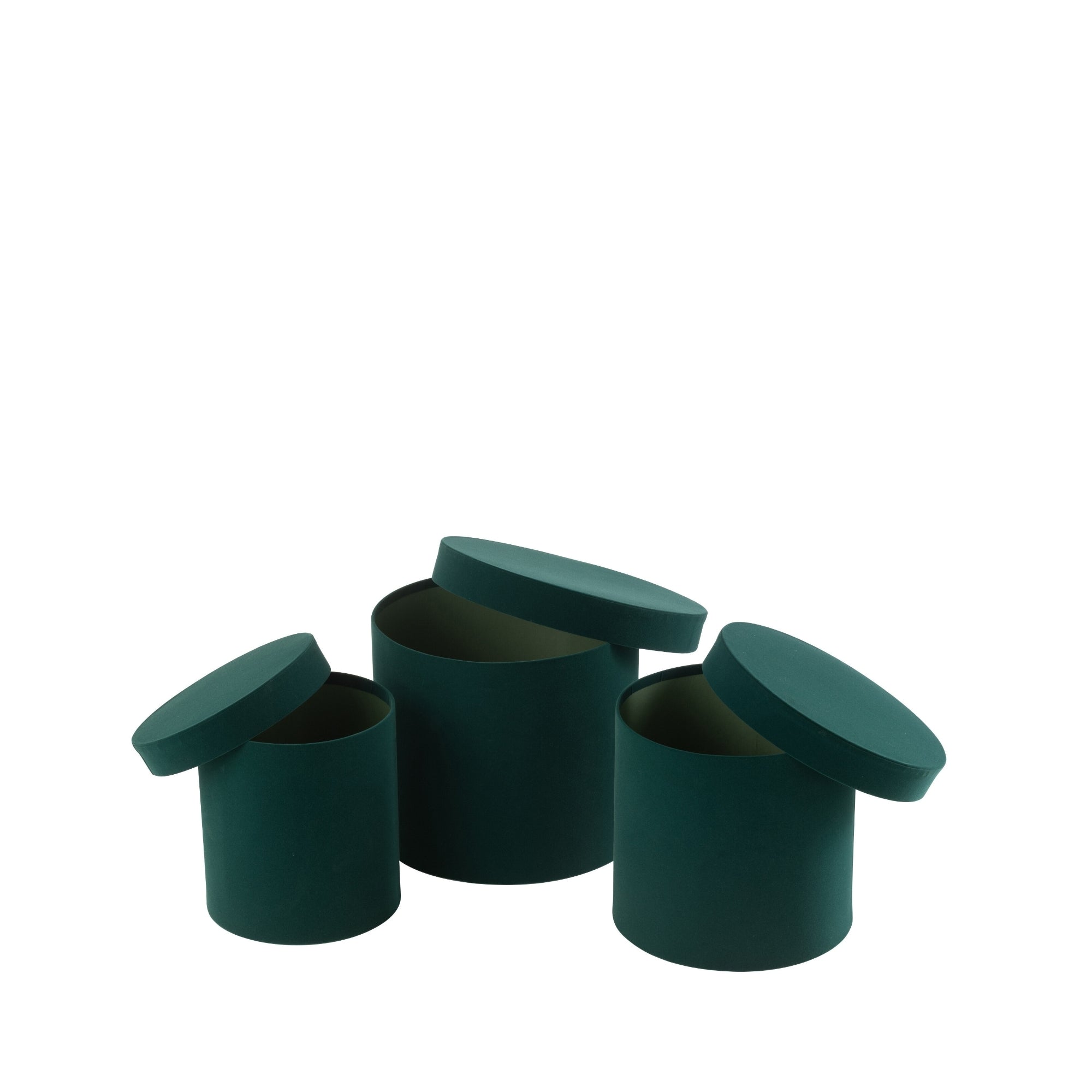 Set Van 3 Dozen Rond Fluweel Papier Groen J-Line