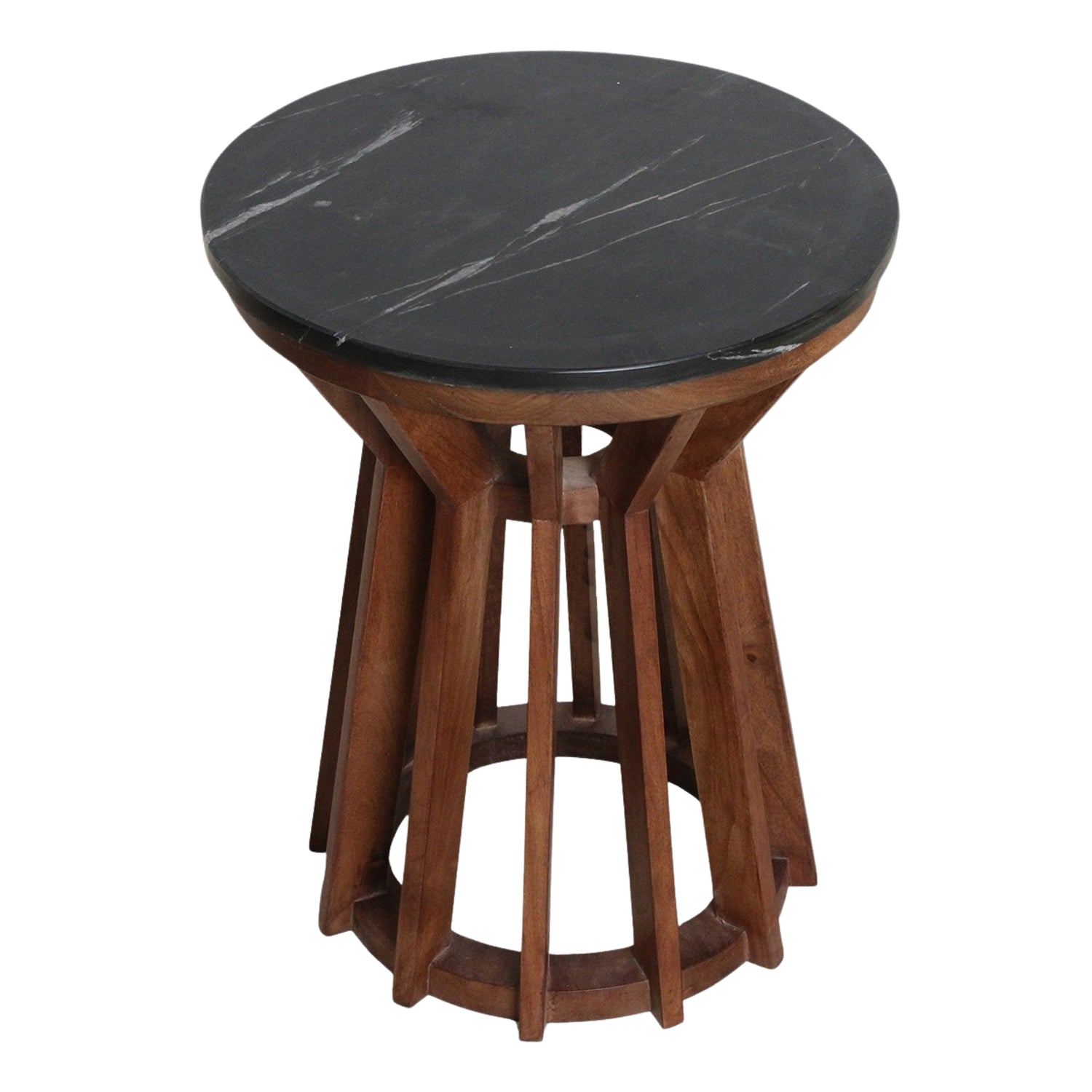 Sabah Bijzettafel Marmer Zwart – 40x40x50 cm Raw Materials