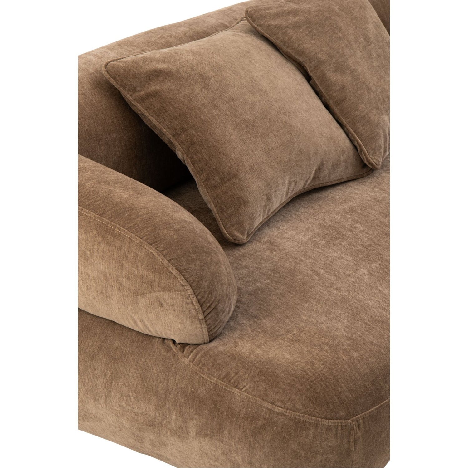 4-Zitsbank Met 4 Kussens Plywood/Stof Taupe J-Line
