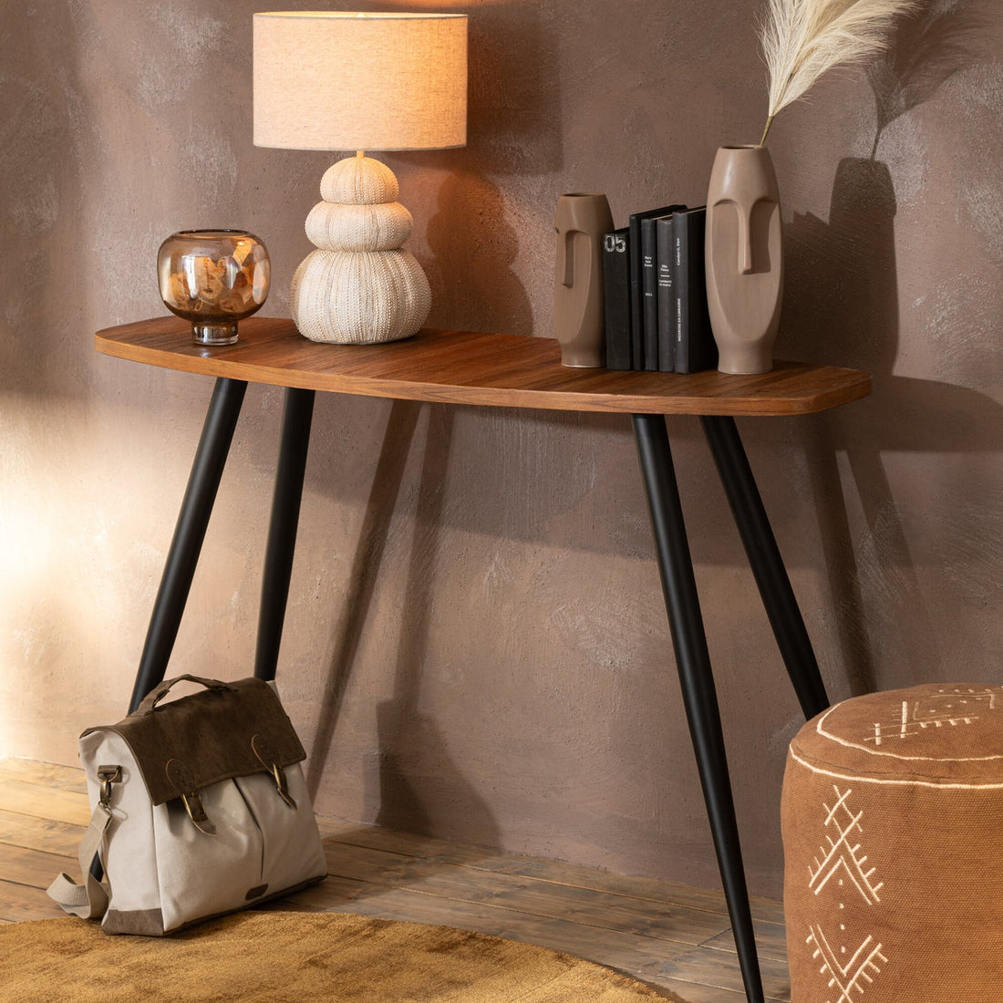 Console Ovaal Gerecycleerd Teak Naturel J-Line