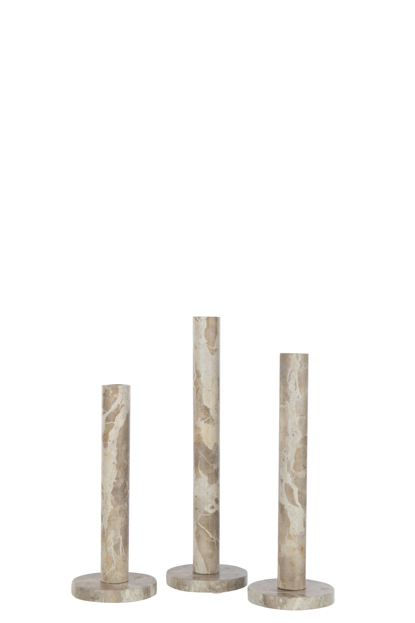 Kaarshouder Marmer Beige Set van 3 J-Line