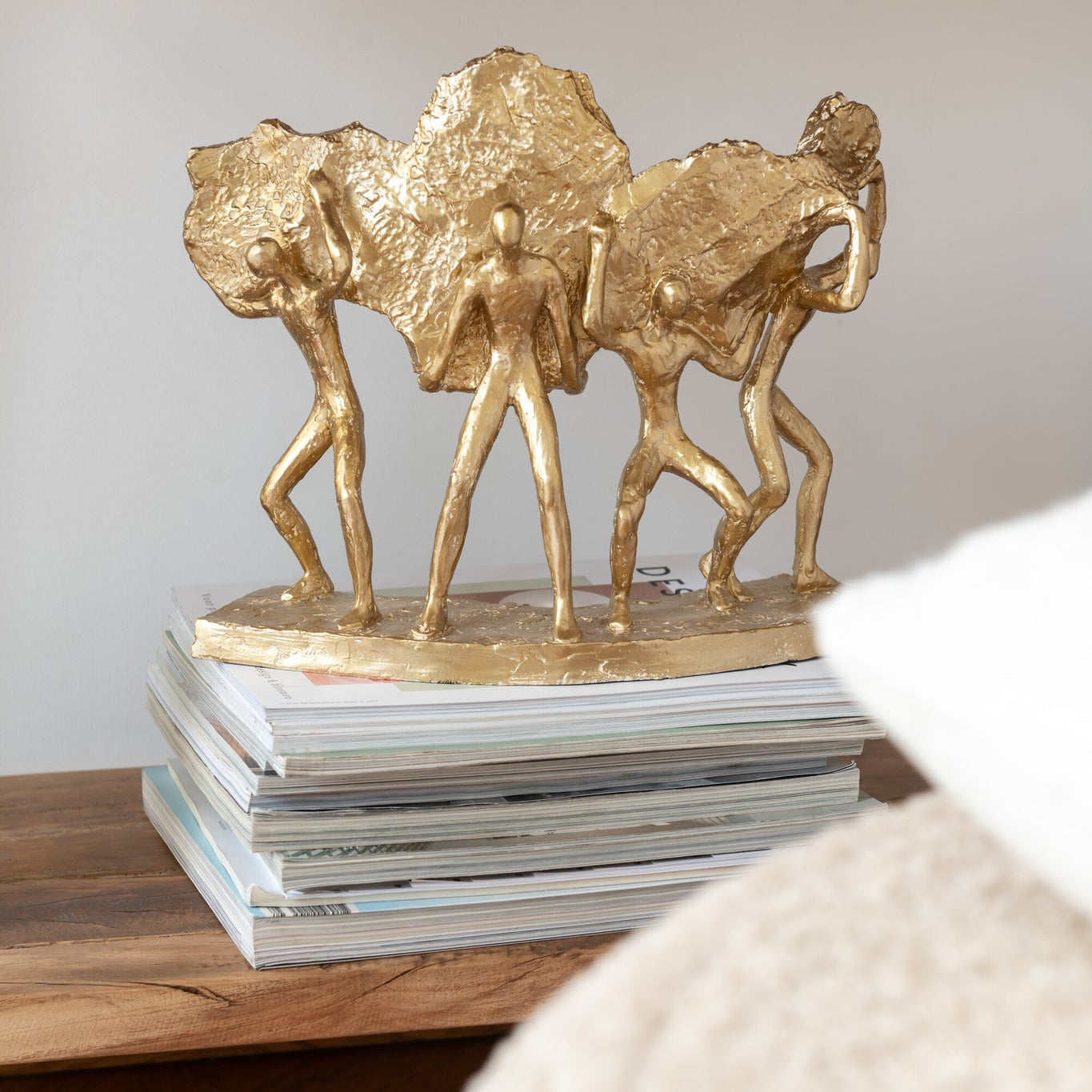 Figuren Dragen Steen Resine Goud J-Line