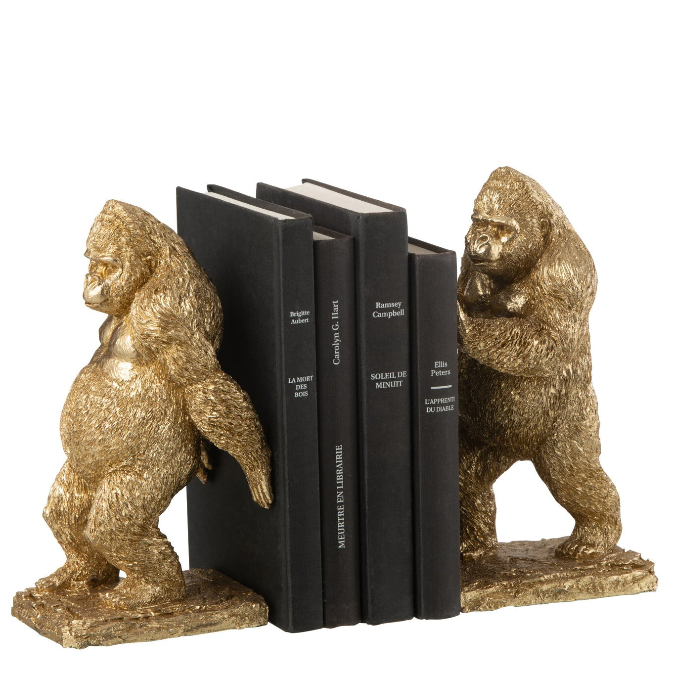 Boekensteun Gorilla Resin Goud Set van 2 J-Line