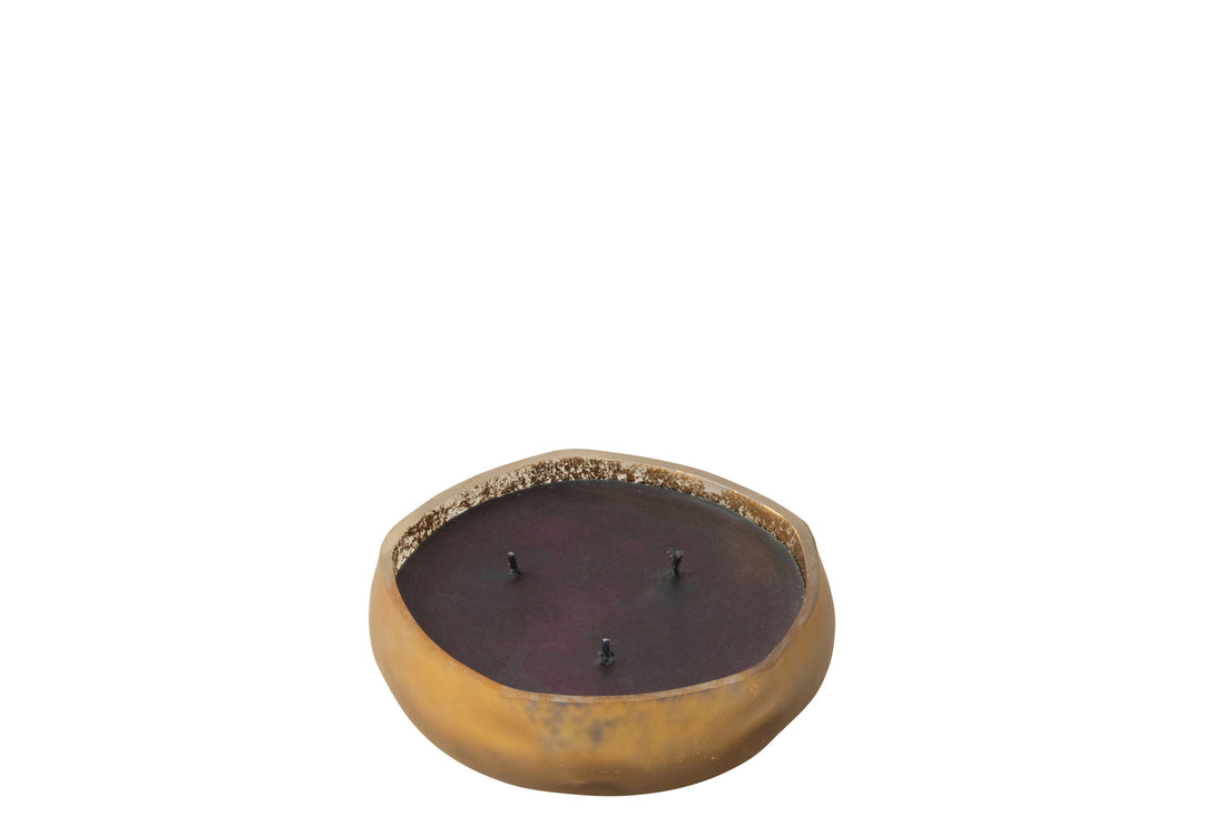 Geurkaars M-Chic Glas Goud/Zwart Small-15uJ-Line