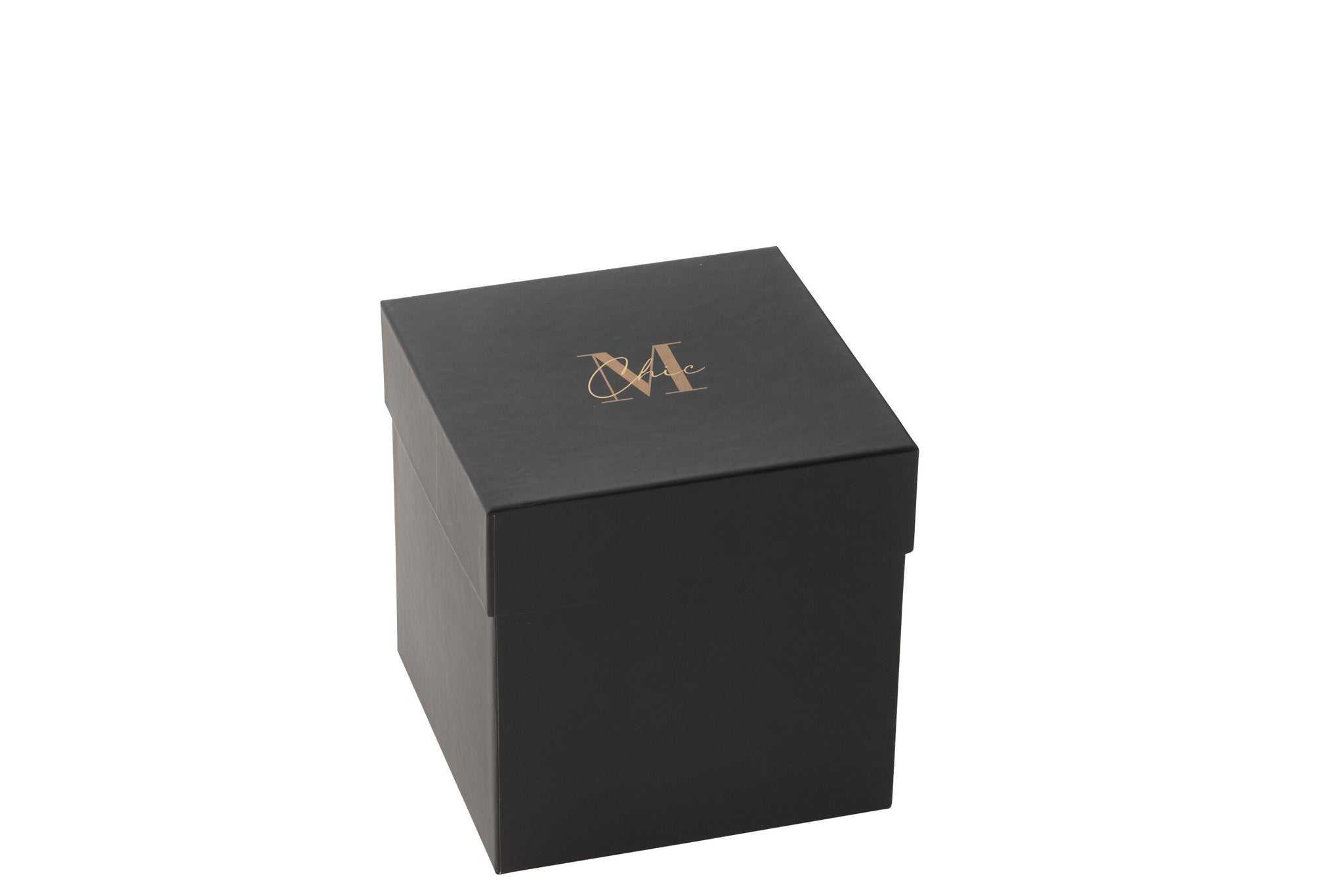 Geurkaars M-Chic Glas Goud/Zwart Medium-80u