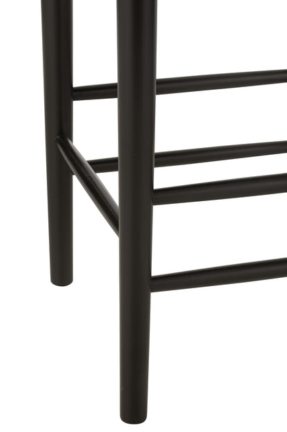 Barstoel Oriental Beukenhout/Touw Zwart J-Line