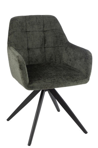 Stoel Louna Ijzer/Acryl Groen J-Line
