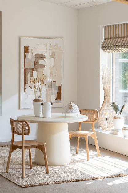 Ronde Eetkamertafel Ram Beige Ø118cm J-Line