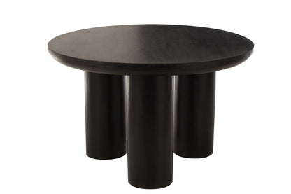 Ronde Eetkamertafel Trio Mangohout Zwart J-Line