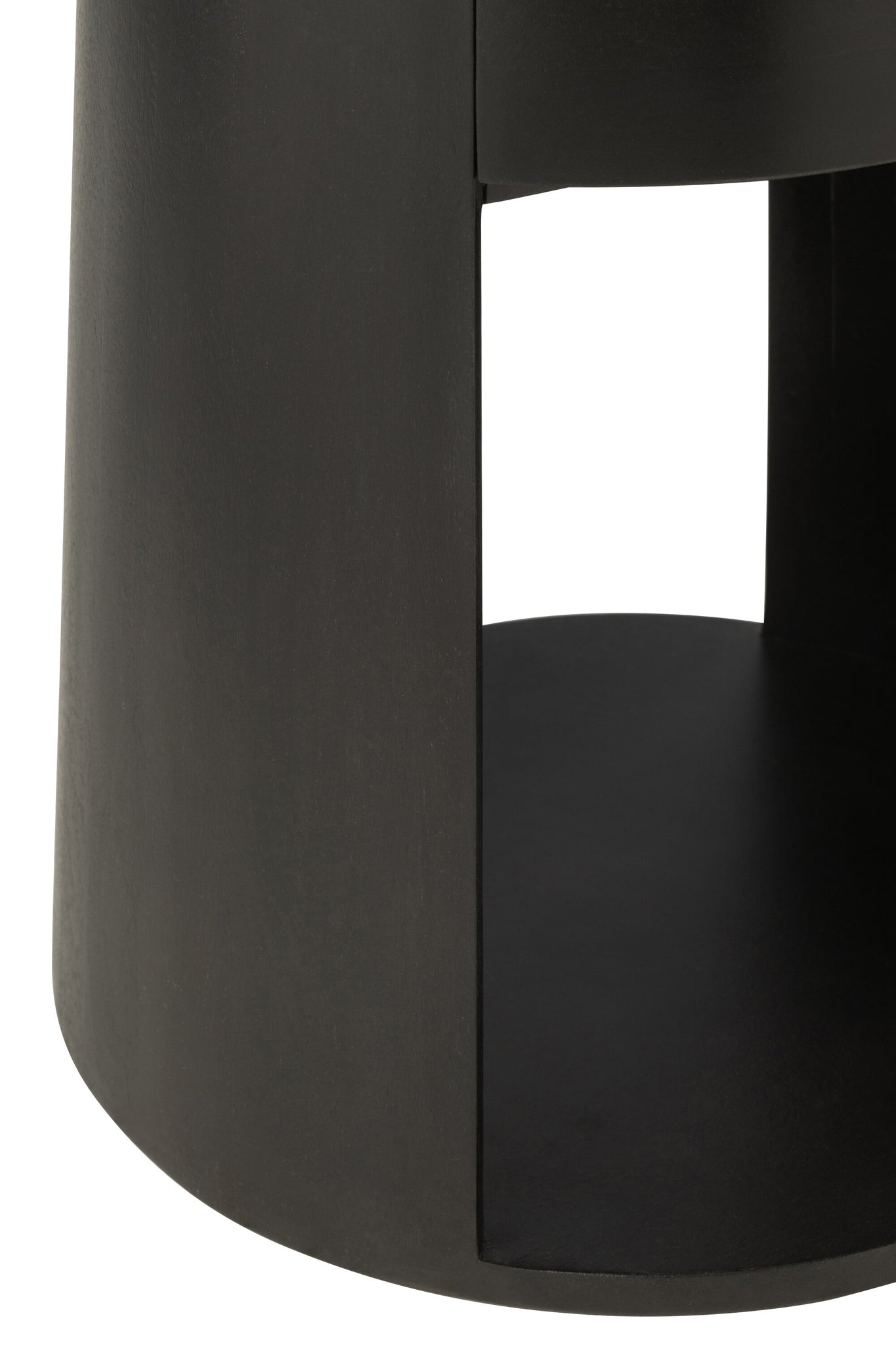 Bijzettafel Drawn Mango Hout/Mdf Zwart J-Line