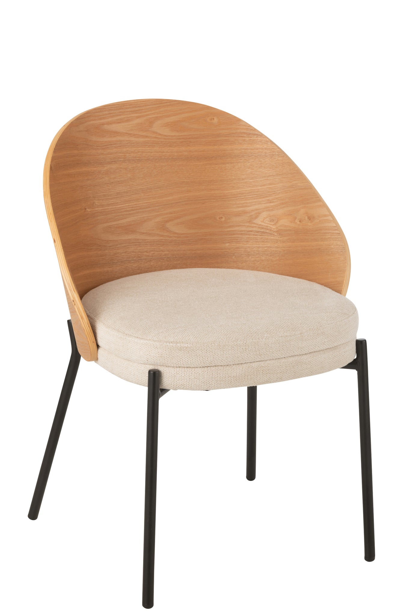 Eetkamerstoel Lone Multiplex Metaal Naturel/Beige J-Line