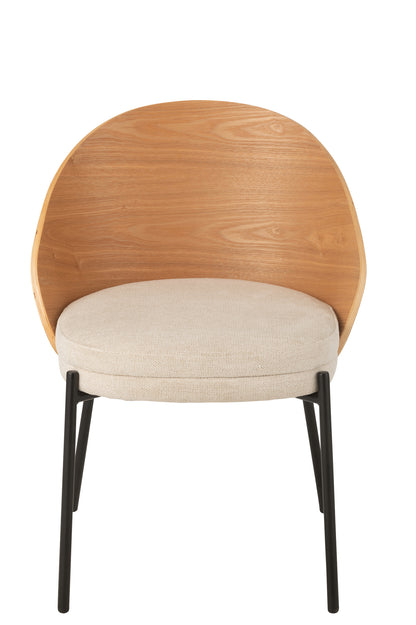 Eetkamerstoel Lone Multiplex Metaal Naturel/Beige J-Line