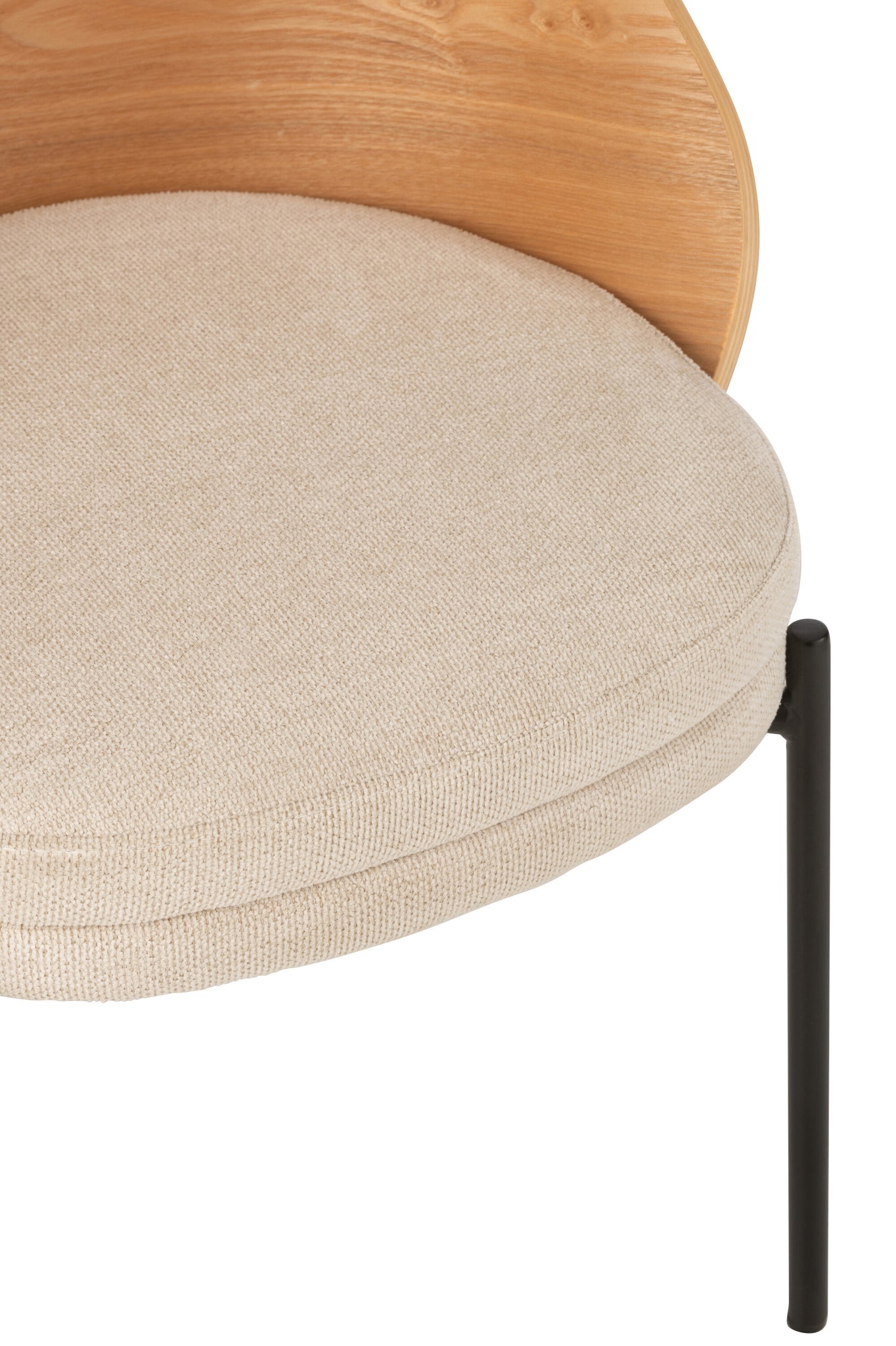 Eetkamerstoel Lone Multiplex Metaal Naturel/Beige J-Line