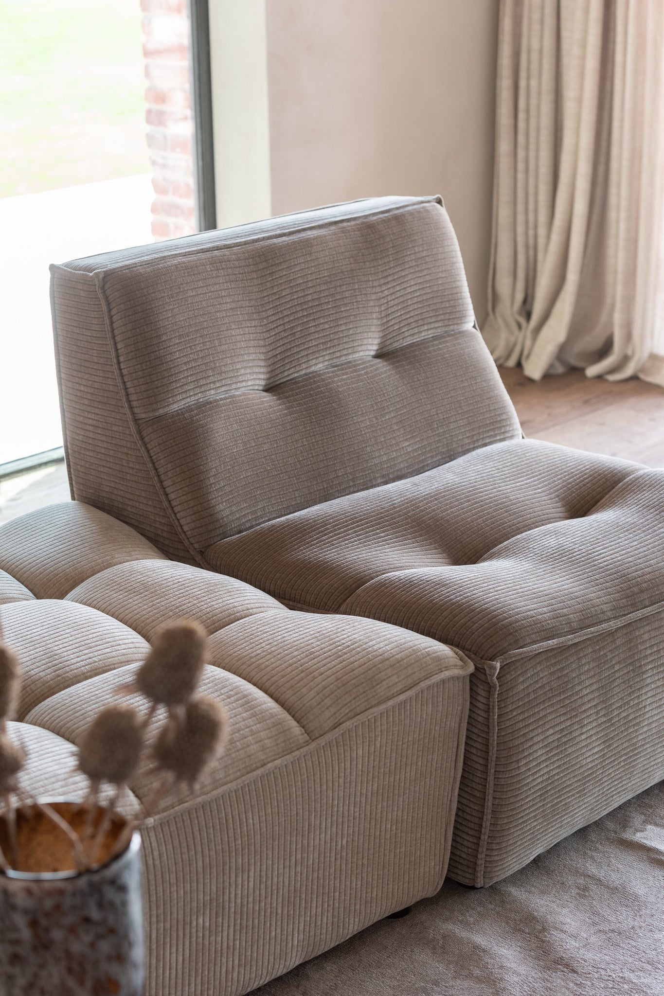Poef Modulaire Sofa Donker Taupe J-Line