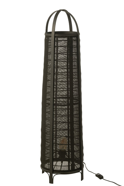 Vloerlamp Don Katoen Bamboe Zwart H 100cm J-Line