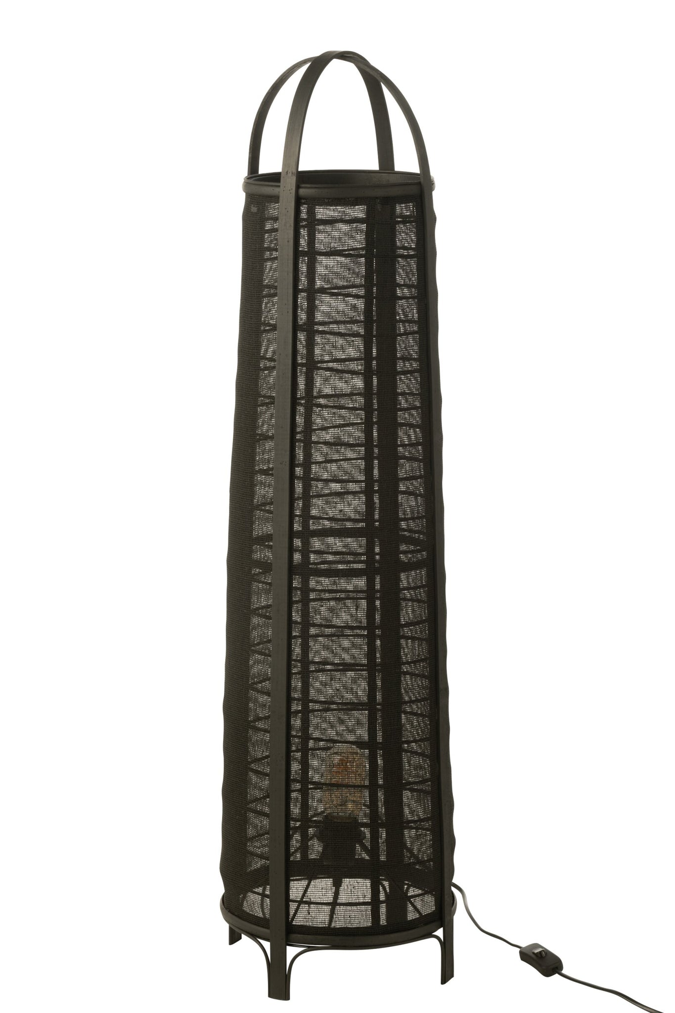 Vloerlamp Don Katoen Bamboe Zwart H 100cm J-Line