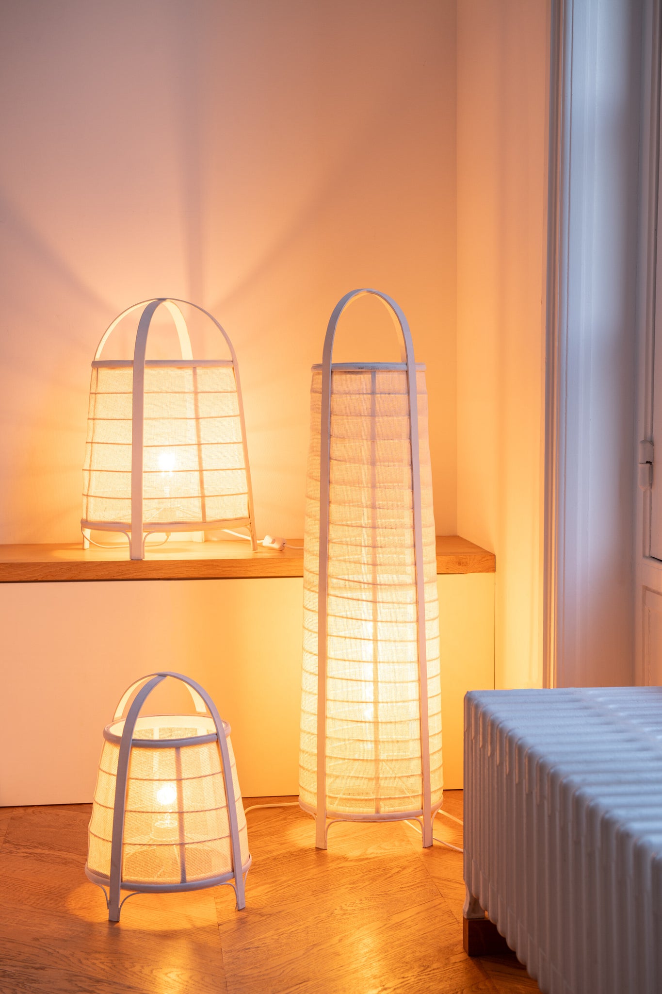 Lamp Rya Katoen/Bamboe Wit Small