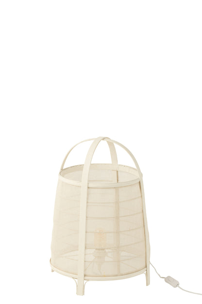 Lamp Rya Katoen/Bamboe Wit Large