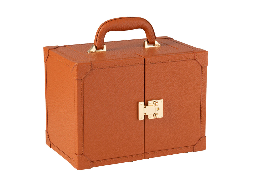 Juwelenkoffer Met Handvat Kunstleder Cognac J-Line