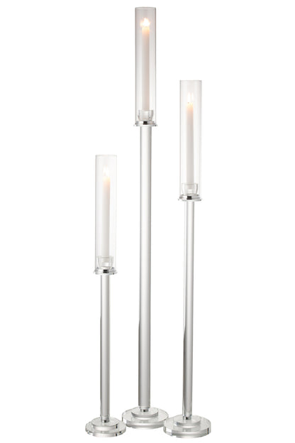 Kaarshouder Moira Glas Transparant Large Dia14xH120cm J-Line