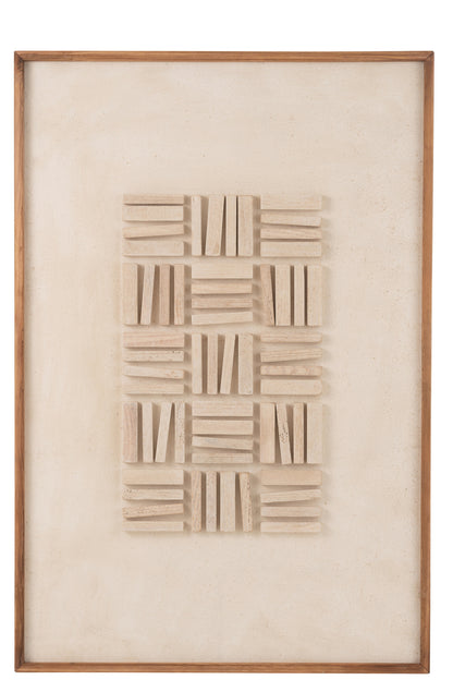 Wanddecoratie John Dennenhout/Canvas Wit J-Line