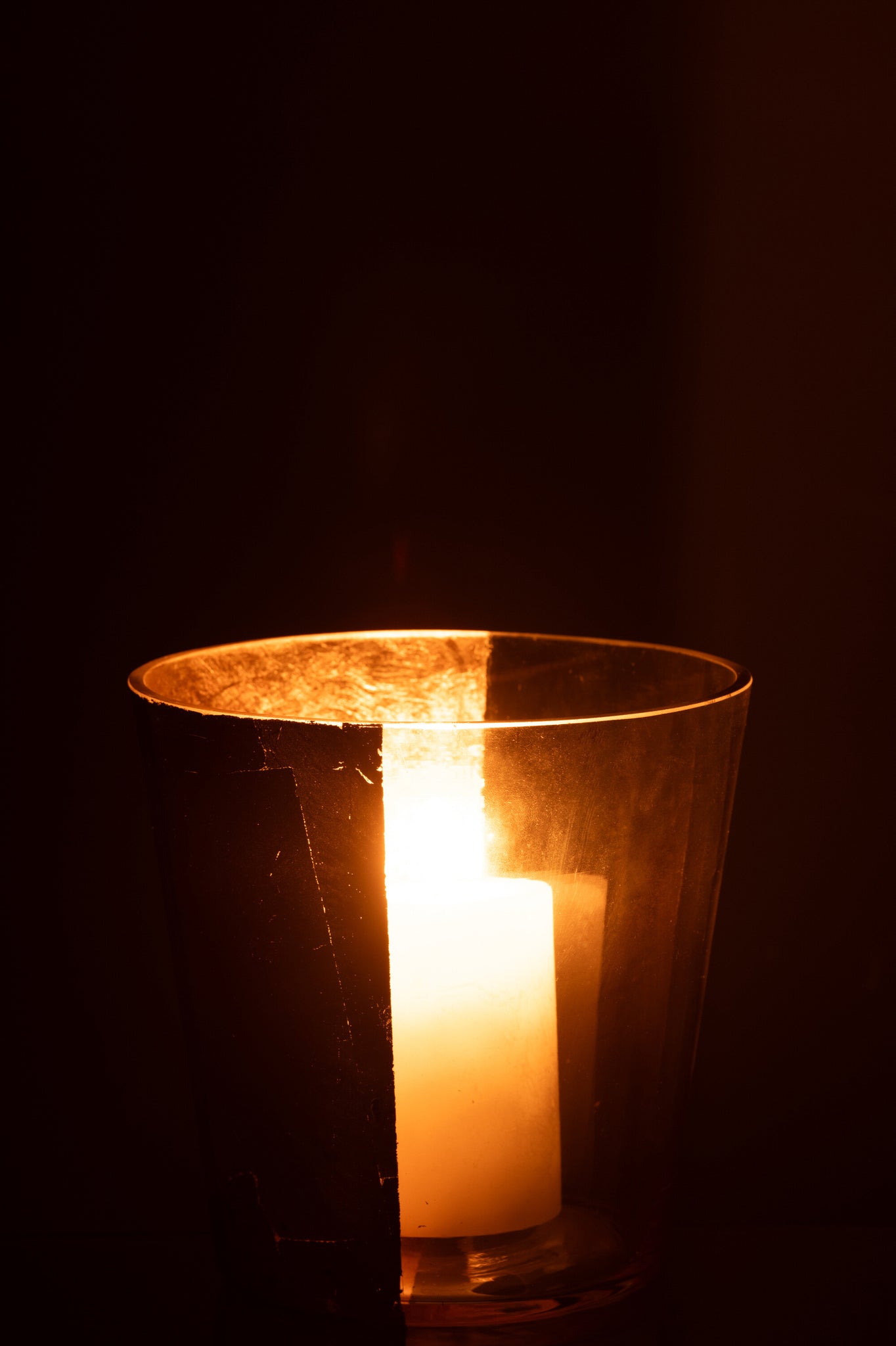 Windlicht Boe Half Goud Medium