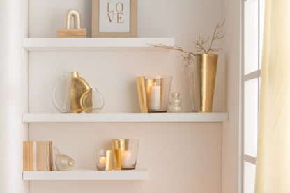 Windlicht Boe Half Goud Medium