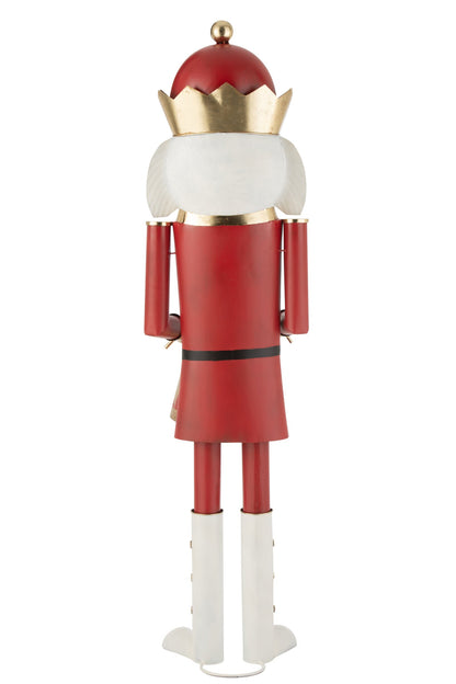 Notenkraker Trommel Rood/Goud H174cm J-Line