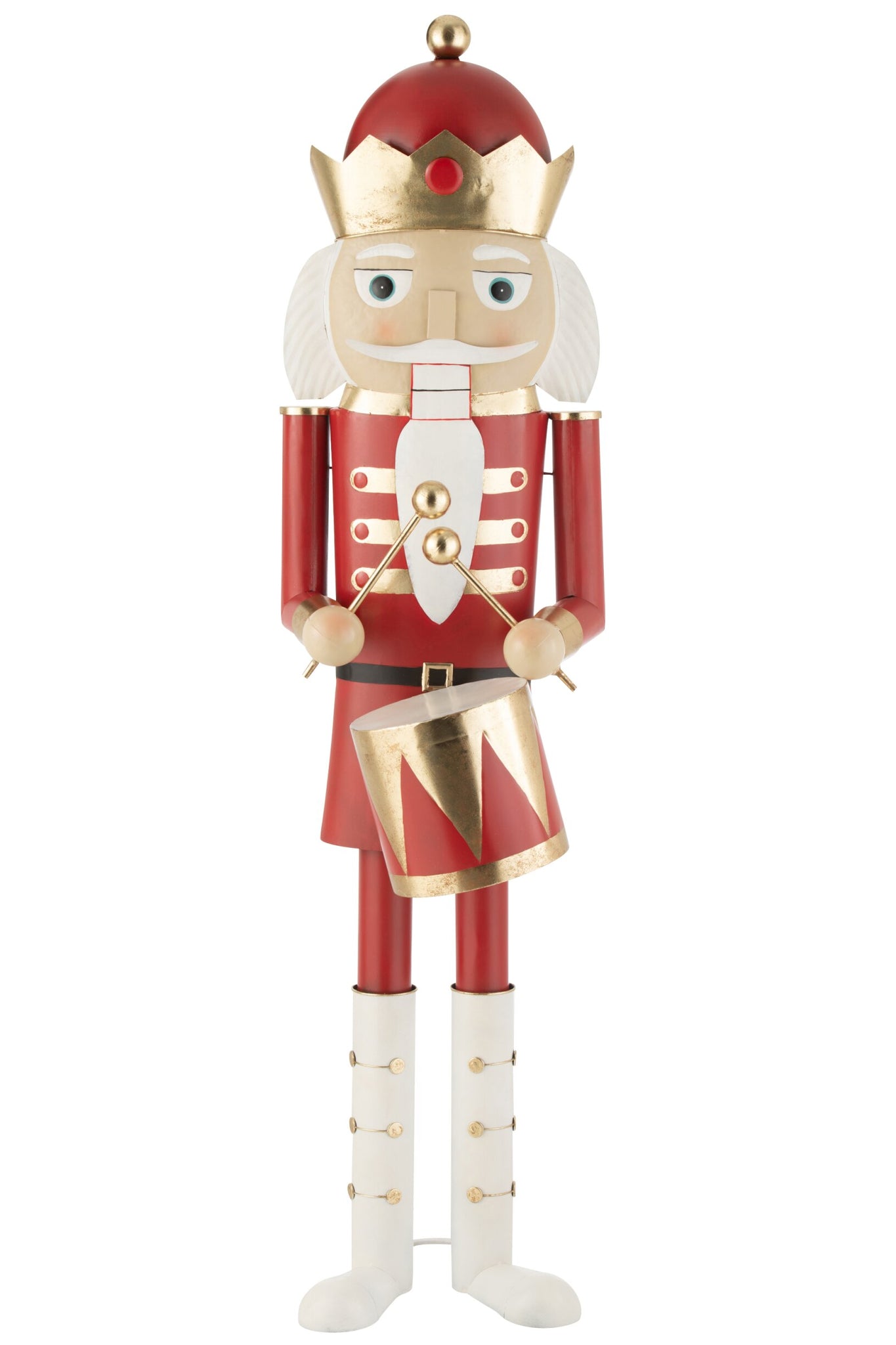 Notenkraker Trommel Rood/Goud H174cm J-Line