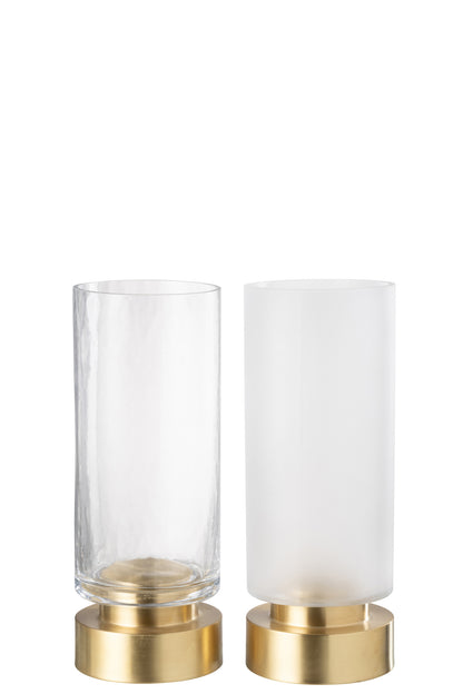 Kandelaar Pia Half Goud Medium Set van 2