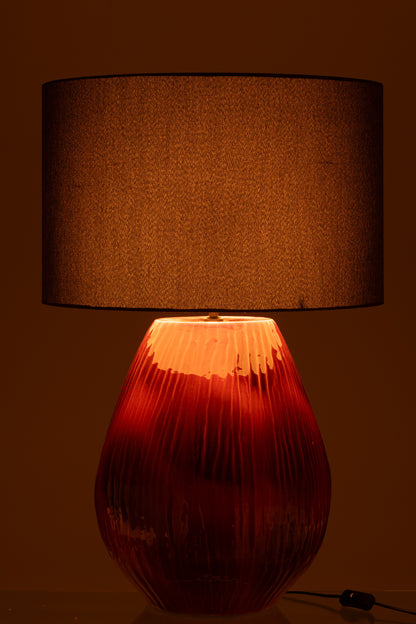Lamp Akane Keramiek Rood Large H85cm J-Line