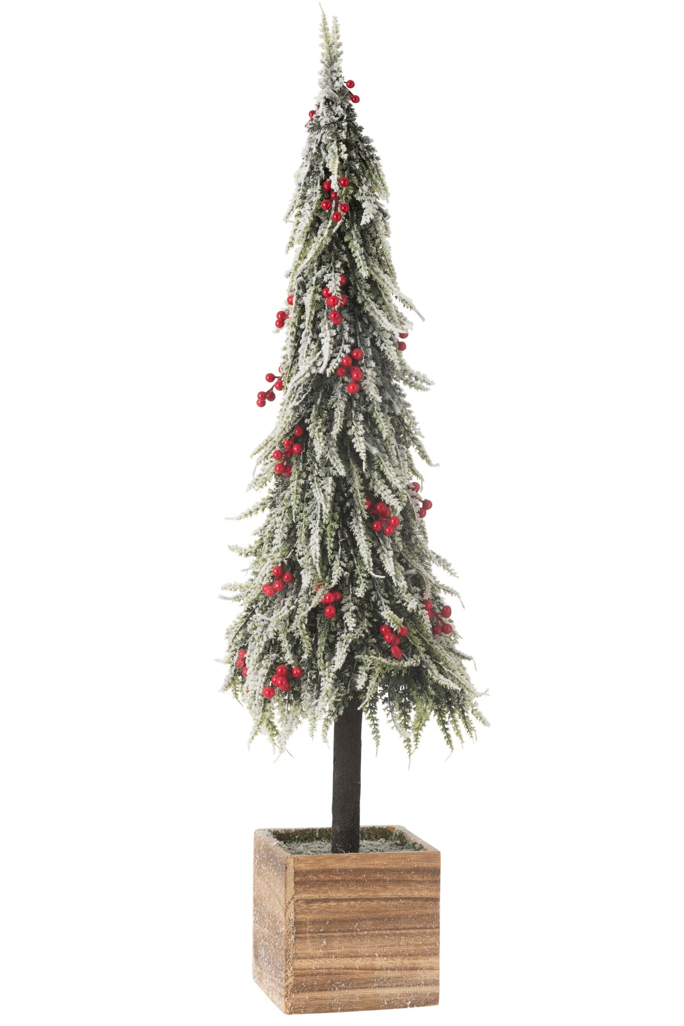 Kerstboom+Led Kunststof Sneeuw Groen/Rood Extra Large H95cm J-Line