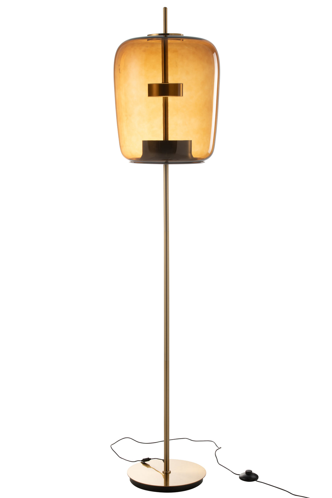 Vloerlamp Led Glas Bruin H 168cm J-Line