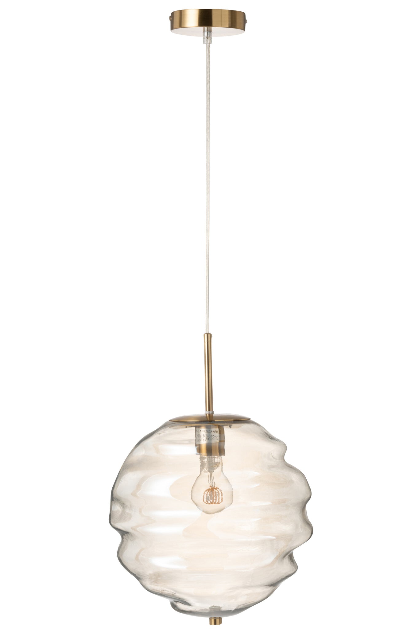 Hanglamp Glas Licht Cognac J-Line