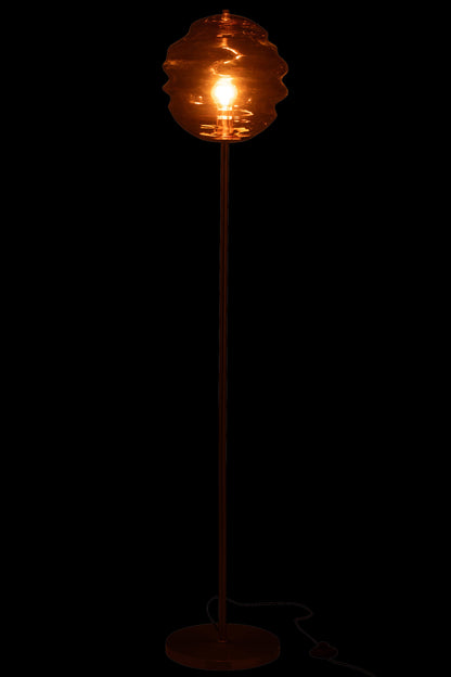 Vloerlamp Glas Bruin  H156cm J-Line