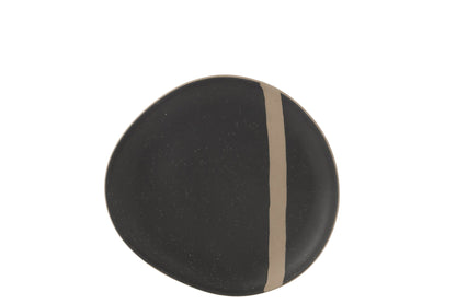 Bord Keramiek Zwart/Taupe Small J-Line