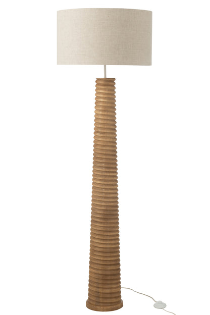 Vloerlamp Schroefdraad Hout Naturel/Grijs J-Line